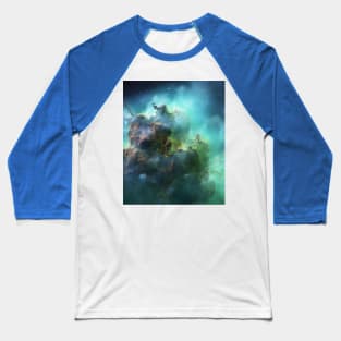 Green Nebula Baseball T-Shirt